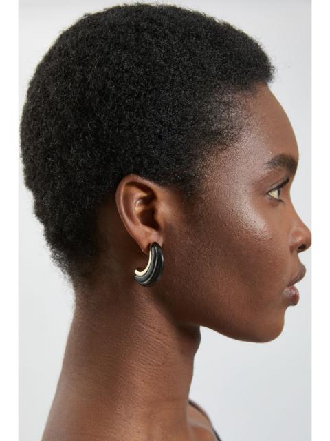 KAREN MILLEN Tapered Resin Hoop Earrings