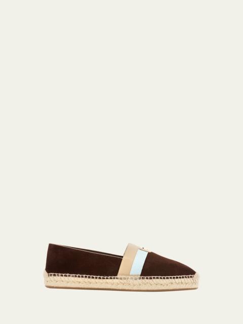 Christian Louboutin Men's Alfarica Reversed Nubuck Leather Red-Sole Espadrilles