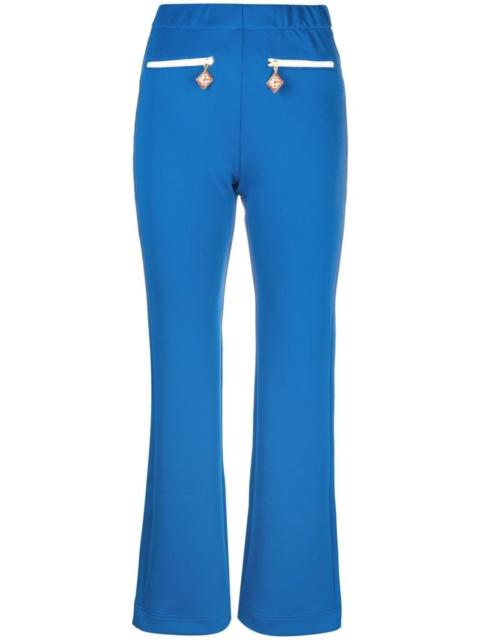 CASABLANCA logo-charm flared trousers