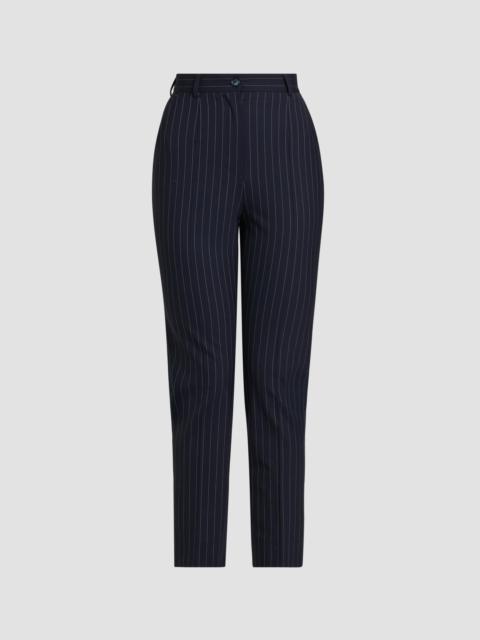 Dolce & Gabbana Women's Pinstriped Stretch Virgin Wool Slim-Leg Pants - Rigato