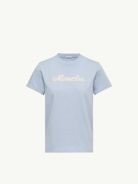 Moncler Logo Embroidery Cotton T-Shirt