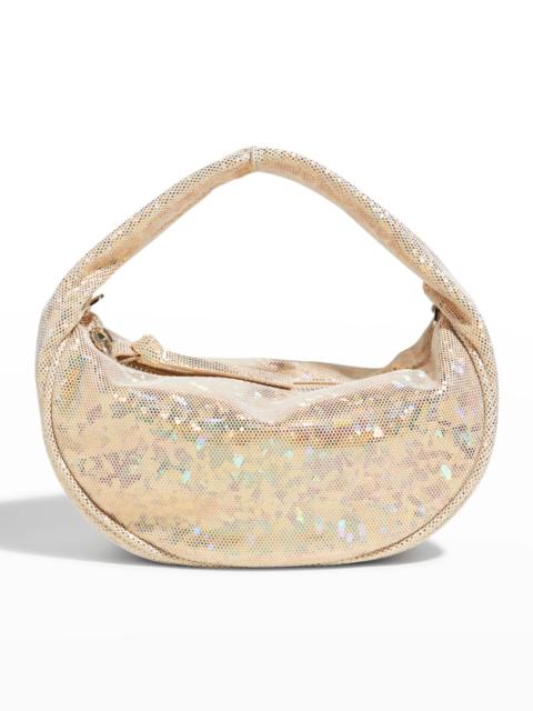 BY FAR Cush Baby Disco Ball Hologram Top-Handle Bag