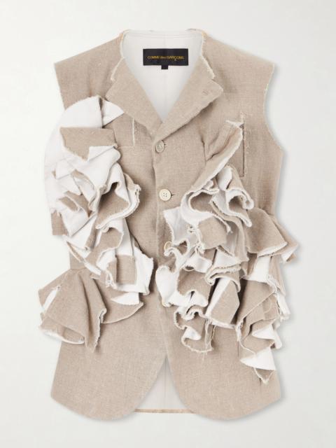 Comme Des Garçons Linen-canvas Vest