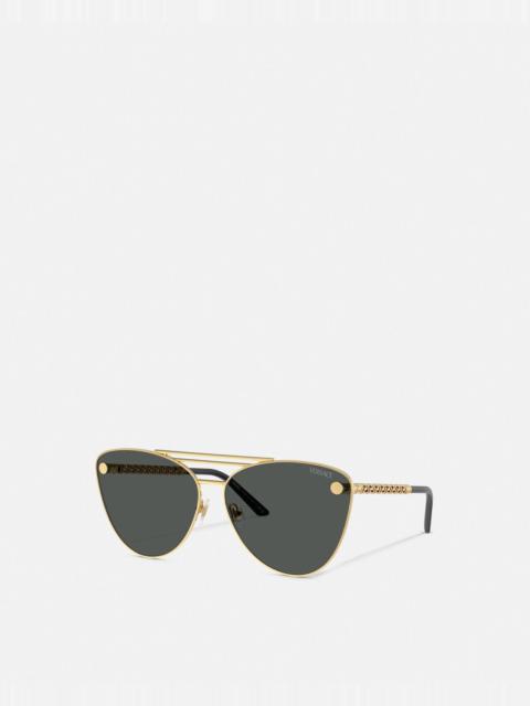 Tubular Greca Cat-Eye Sunglasses