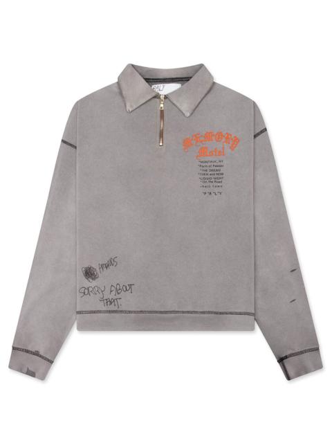 Paly SORRY 'BOUT THAT 1/4 ZIP CREWNECK - GRAY