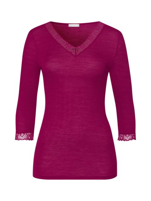 HANRO Woolen Lace Lace Trim Wool And Silk Top