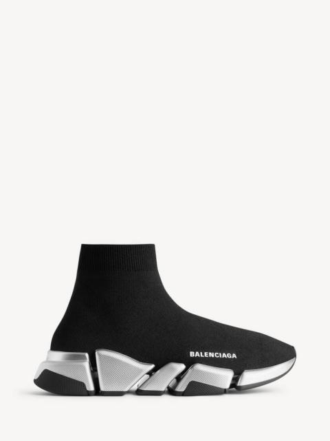 BALENCIAGA Men's Speed 2.0 Recycled Knit Sneaker in Black/silver
