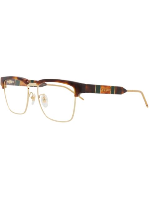 GUCCI Gucci Square-Frame Acetate Optical Frames Havana Havana Transparent (GG0605O-30008100-005)