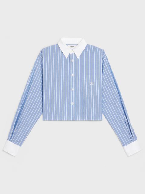 CELINE CROPPED SHIRT IN STRIPED COTTON