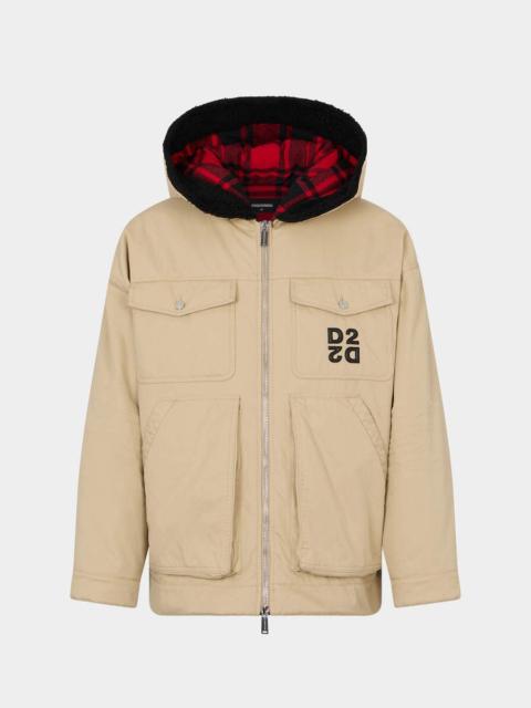 DSQUARED2 CLASSIC CHECK CARPENTER PADDED KABAN