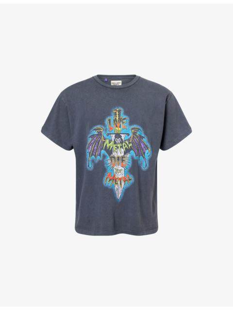 GALLERY DEPT. Live for Metal Crewneck Cotton-Jersey T-Shirt