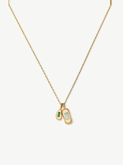 MISSOMA Molten Gemstone Bean Pendant Necklace