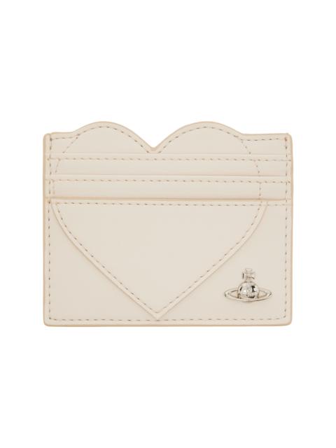 Vivienne Westwood Off-White Heart Card Holder