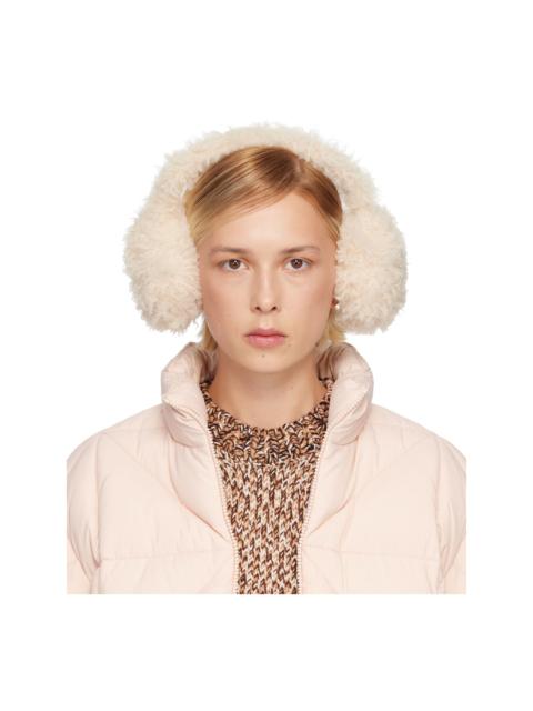 Moncler Beige Logo Ear Muffs
