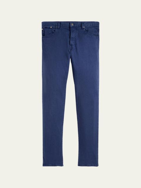 Ralph Lauren Men's Slim Stretch Linen and Cotton Jeans