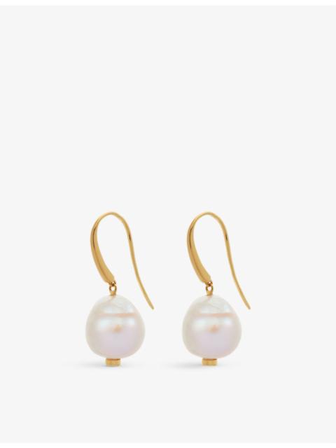 MONICA VINADER Nura Keshi 18ct yellow gold-plated vermeil sterling silver and pearl earrings