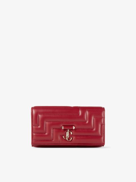 JIMMY CHOO Avenue Wallet W/Chain
Cranberry Avenue Nappa Leather Wallet with Chain Strap