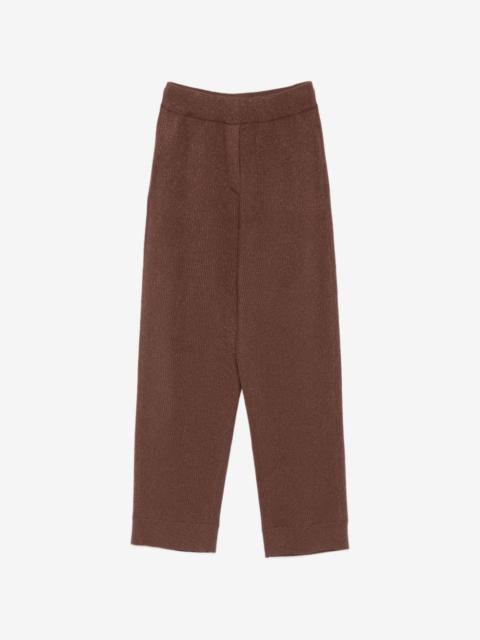 Brunello Cucinelli ribbed-knit straight-leg trousers