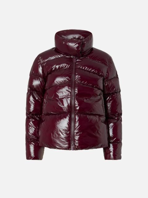 PINKO PADDED CRYSTAL NYLON PEA COAT