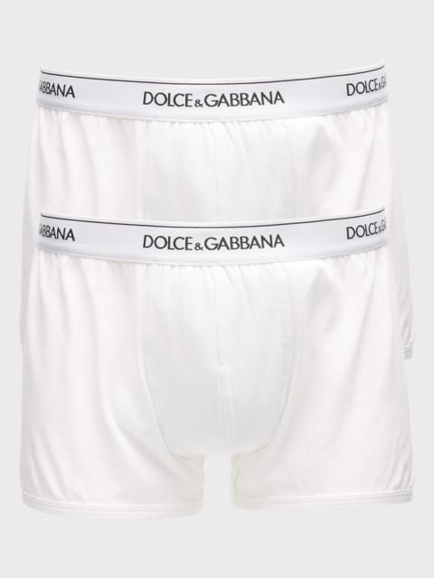 Dolce & Gabbana Men's Logo Band 2-Pack Boxer Briefs