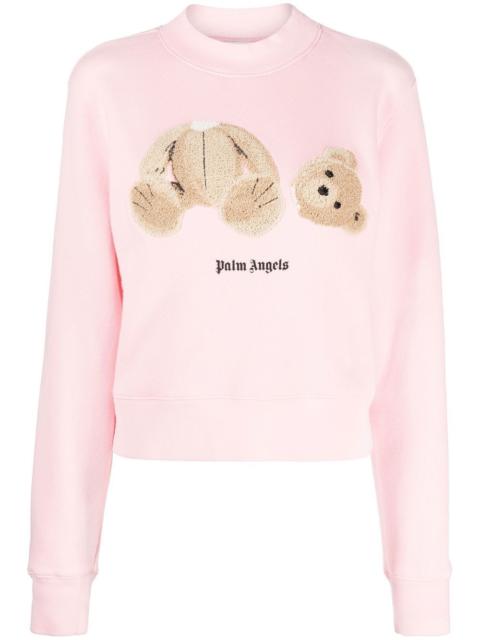 Palm Angels bear-print organic cotton sweatshirt