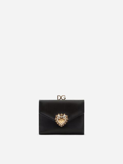 Dolce & Gabbana Devotion french flap wallet in calfskin