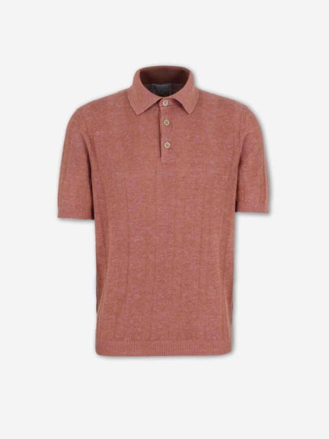 Brunello Cucinelli LINEN KNIT POLO SHIRT
