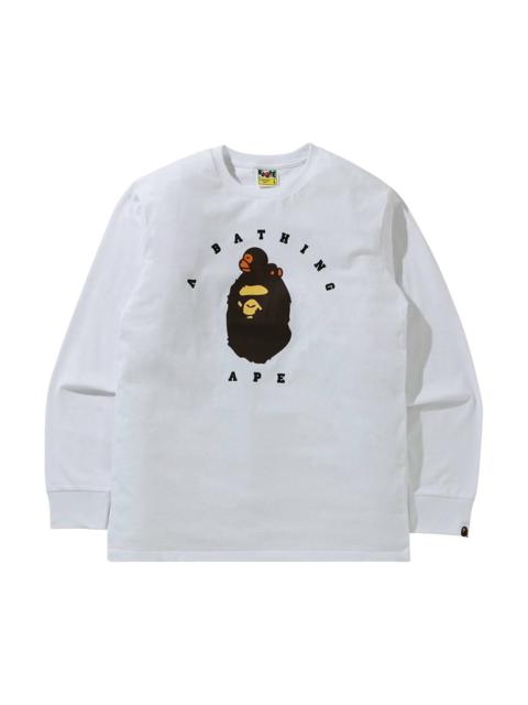 BAPE Milo On Ape Long-Sleeve Tee 'White'