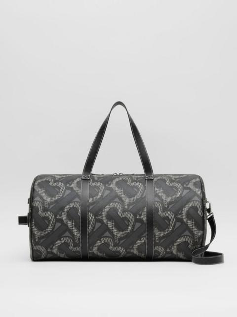 Burberry Large Monogram Print E-canvas Barrel Bag