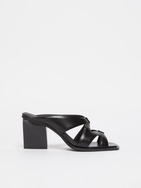 Max Mara DOUBLEWEDGE Leather mule sandals