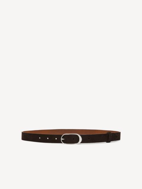 Theory Classic Oblong Belt in Suede