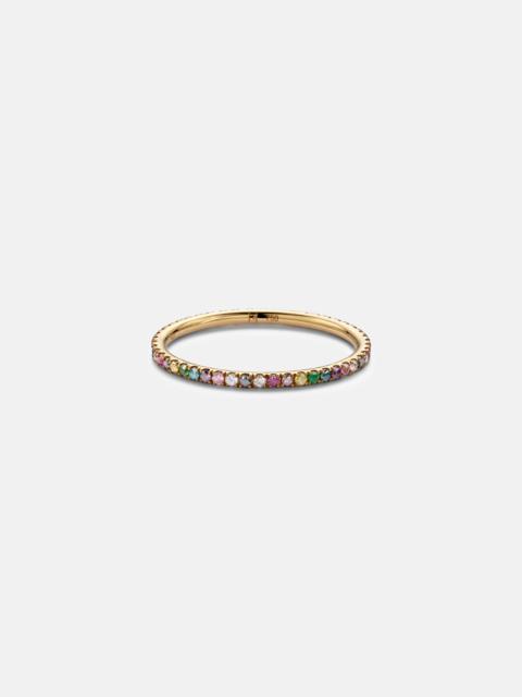 18kt gold ring with gemstones
