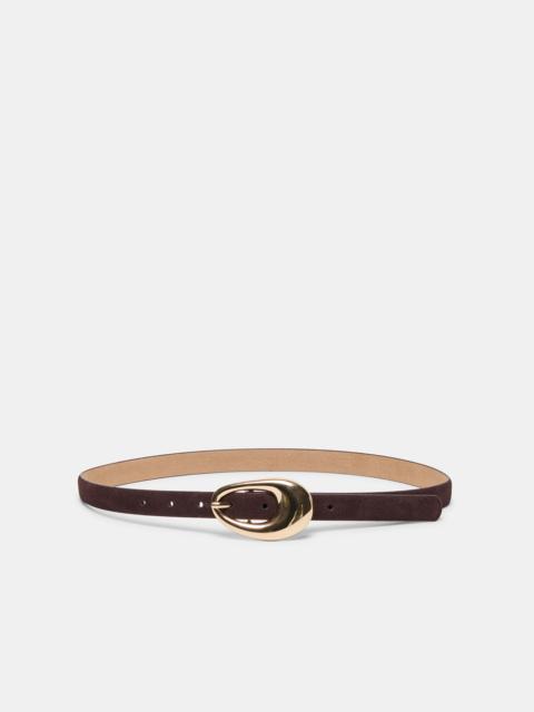 dolce vita ORGANIC OVAL BUCKLE BELT MAHOGANY GOLD