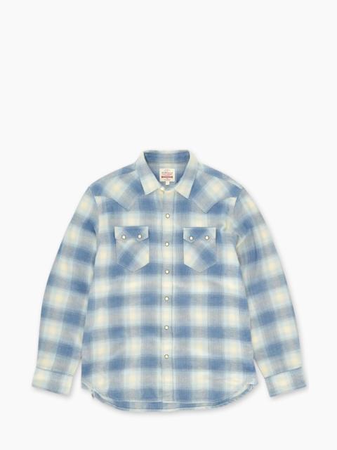 FORTELA FORTELA JOSH WESTERN SHIRT PLAID LIGHT BLUE