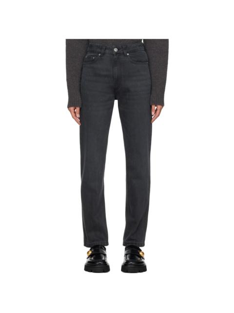 AMI Paris Black Classic Fit Jeans