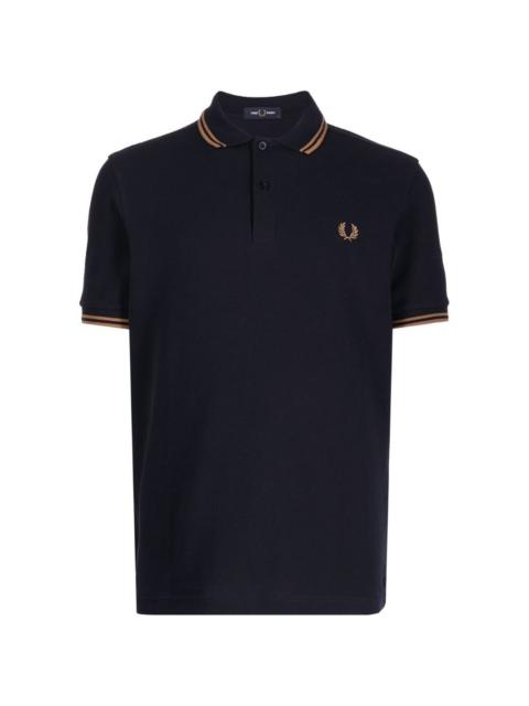 embroidered-logo short-sleeved polo shirt