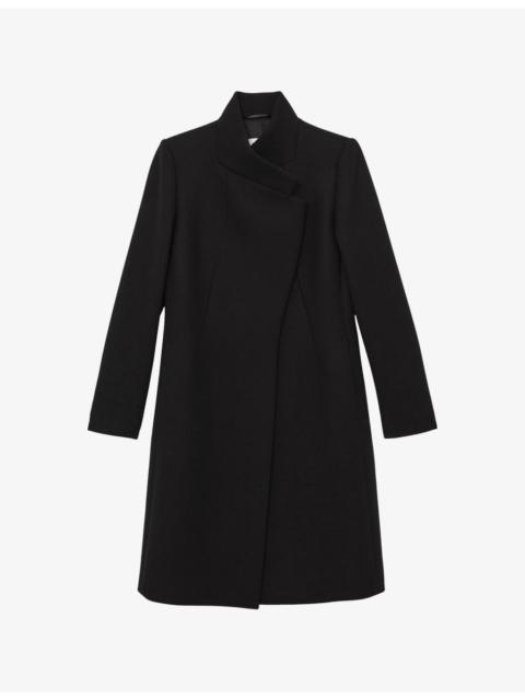 REISS Max Wrap-Over Wool-Blend Coat