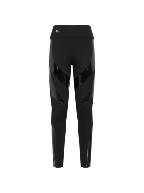 logo-patch high-waist leggings