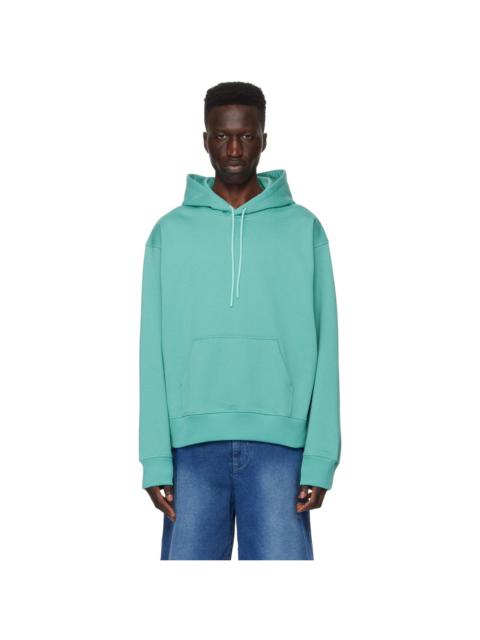 SOLID HOMME Blue Embroidered Hoodie