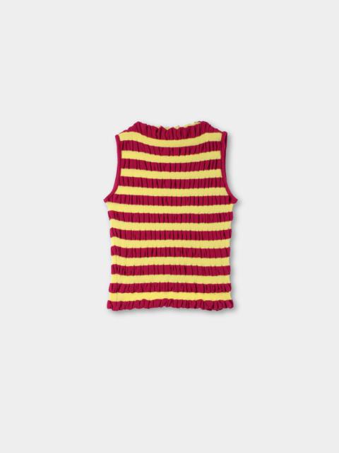 SUNNEI WAVY TANK TOP / yellow & bordeaux