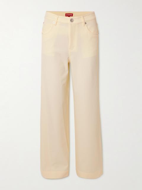 STAUD Grayson Twill Wide-leg Pants