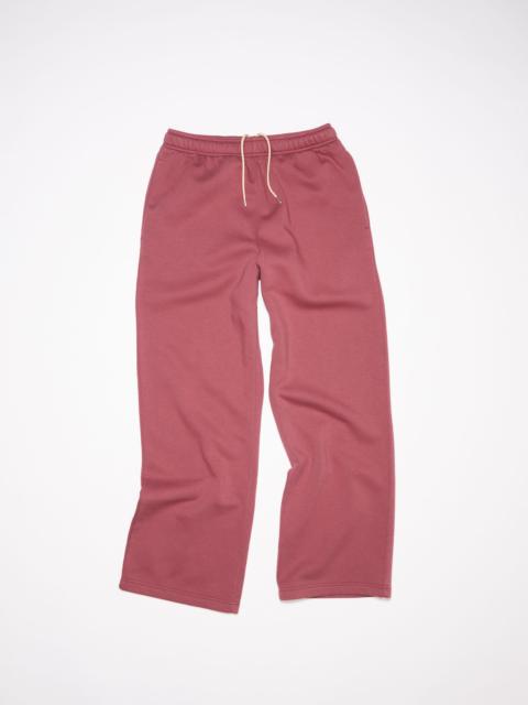 Cotton sweatpants - Rosewood red