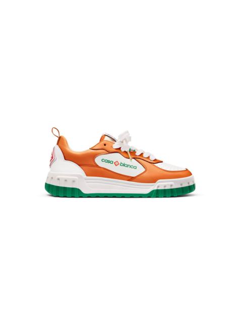 CASABLANCA Womens The Court Orange & White Sneaker