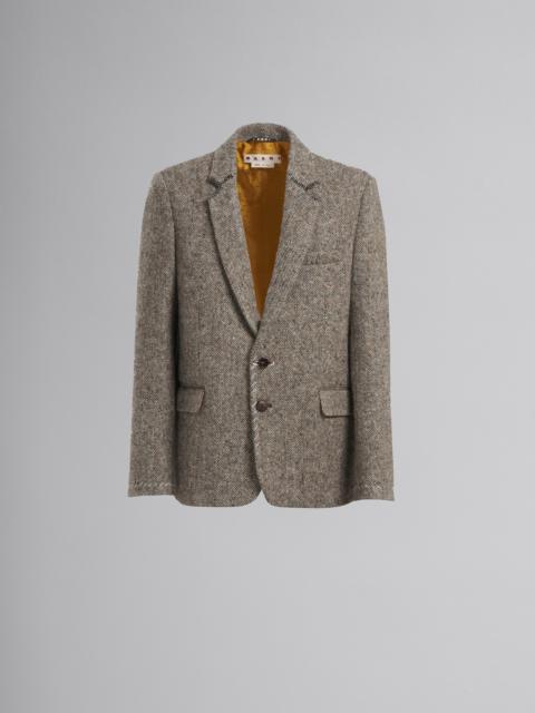 Marni BROWN TWEED CONVERTIBLE BLAZER