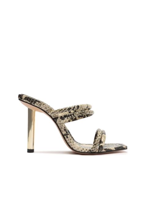 SCHUTZ Lover Snake Embossed Leather Sandal