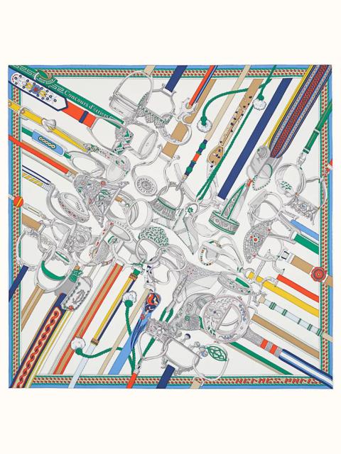 Hermès Concours d'Etriers wash scarf 90