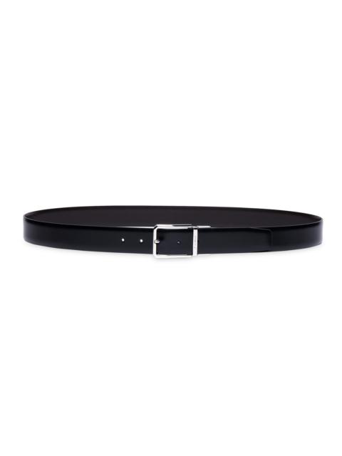 Santoni Men's Leather 35MM Reversible Belt - Black