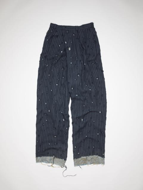 Acne Studios Distressed tailored trousers - Navy
