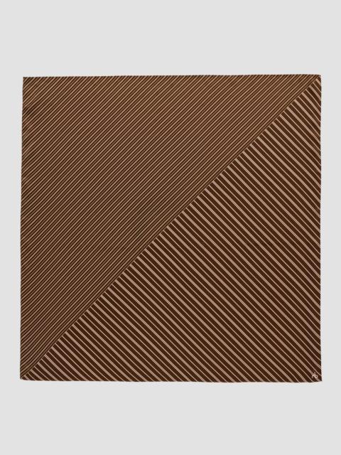 rag & bone Women's Gia Striped Silk Scarf - Brown Stripe