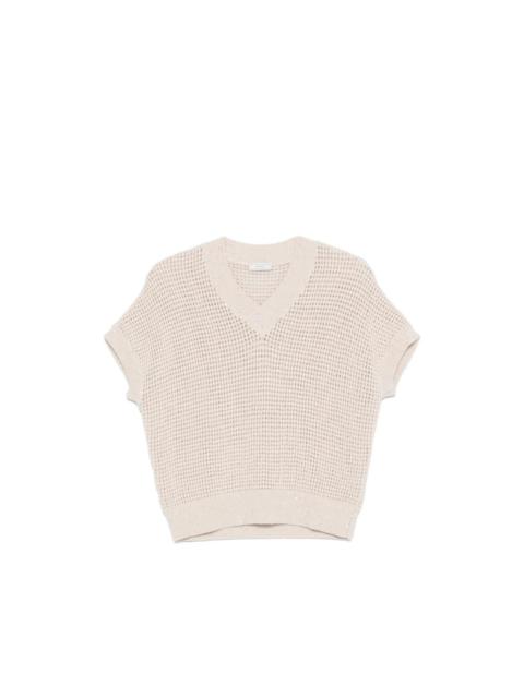 PESERICO EMBROIDERED SEQUIN SWEATER